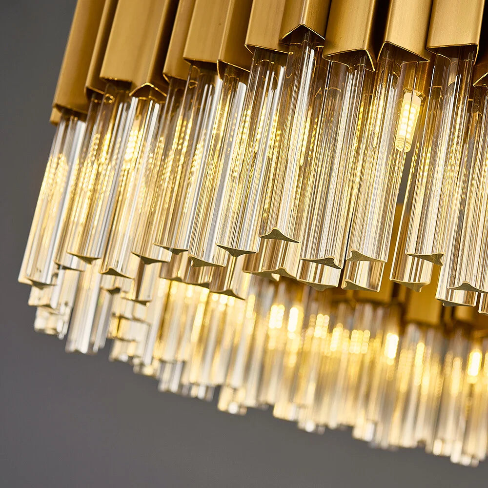 chandelier gold and crystal​