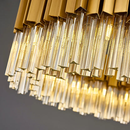 chandelier gold and crystal​
