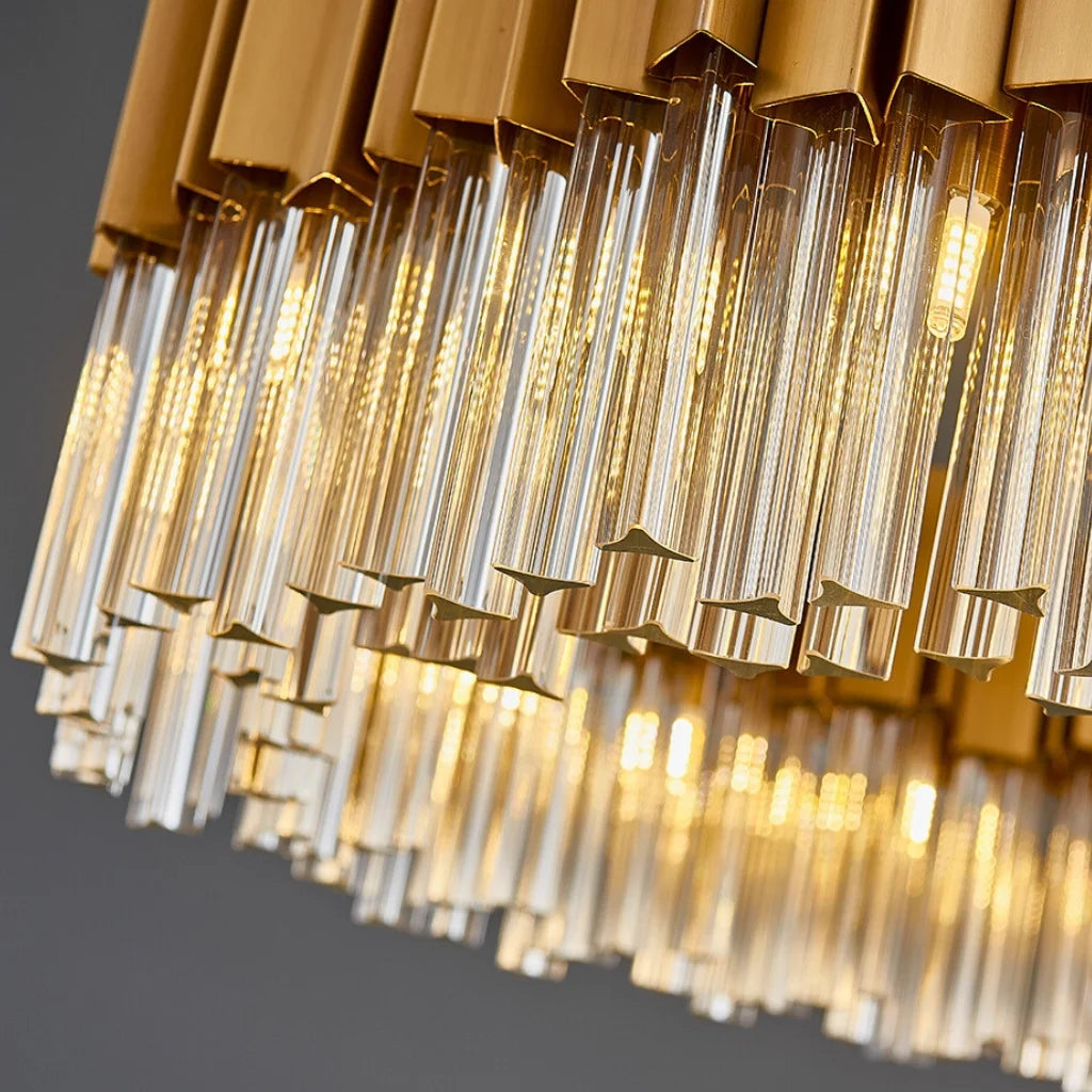 chandelier gold and crystal​