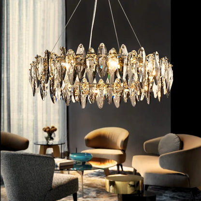 chandelier lights living room