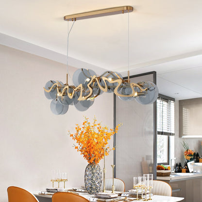 chandelier with glass