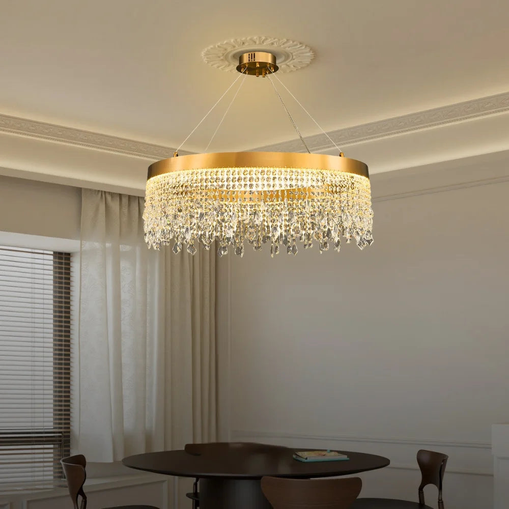 chandelier with round crystals