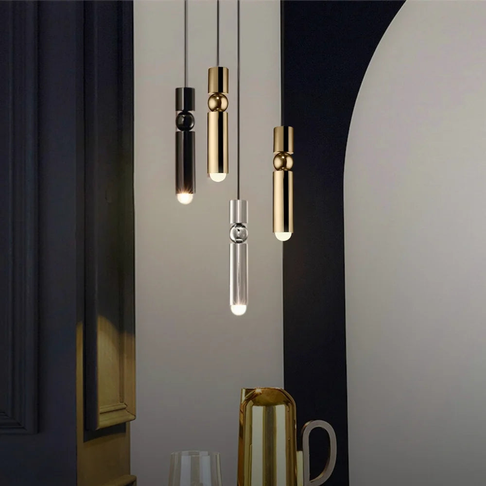 chrome chandelier with crystals​