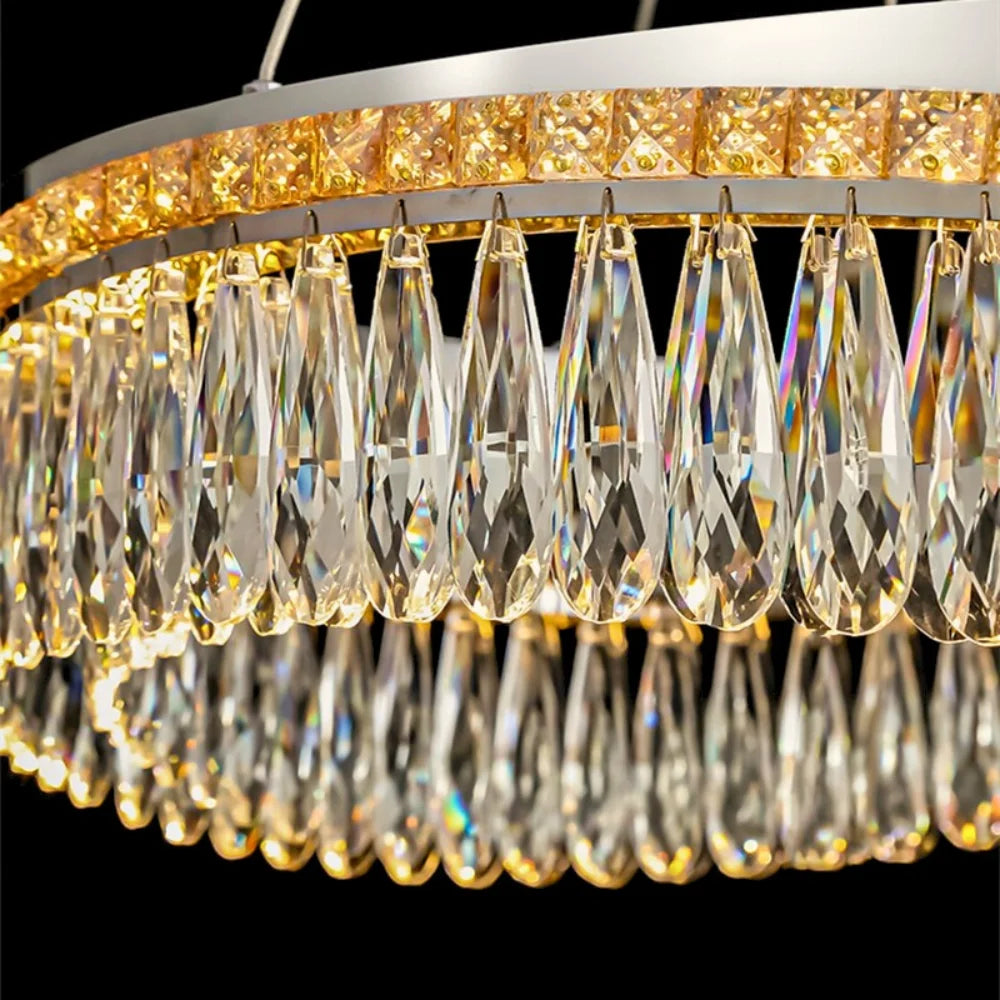 chrome crystal chandelier modern
