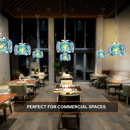 chrome hanging light fixture