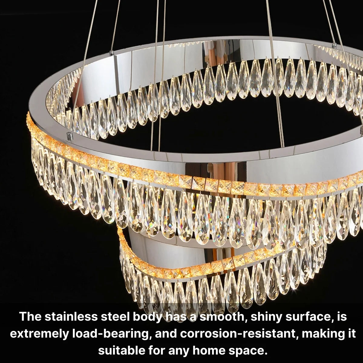 chrome modern chandelier small