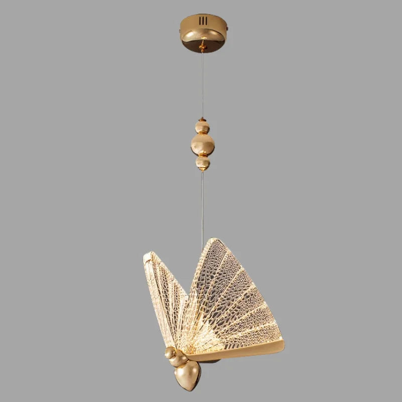Gold pendant light