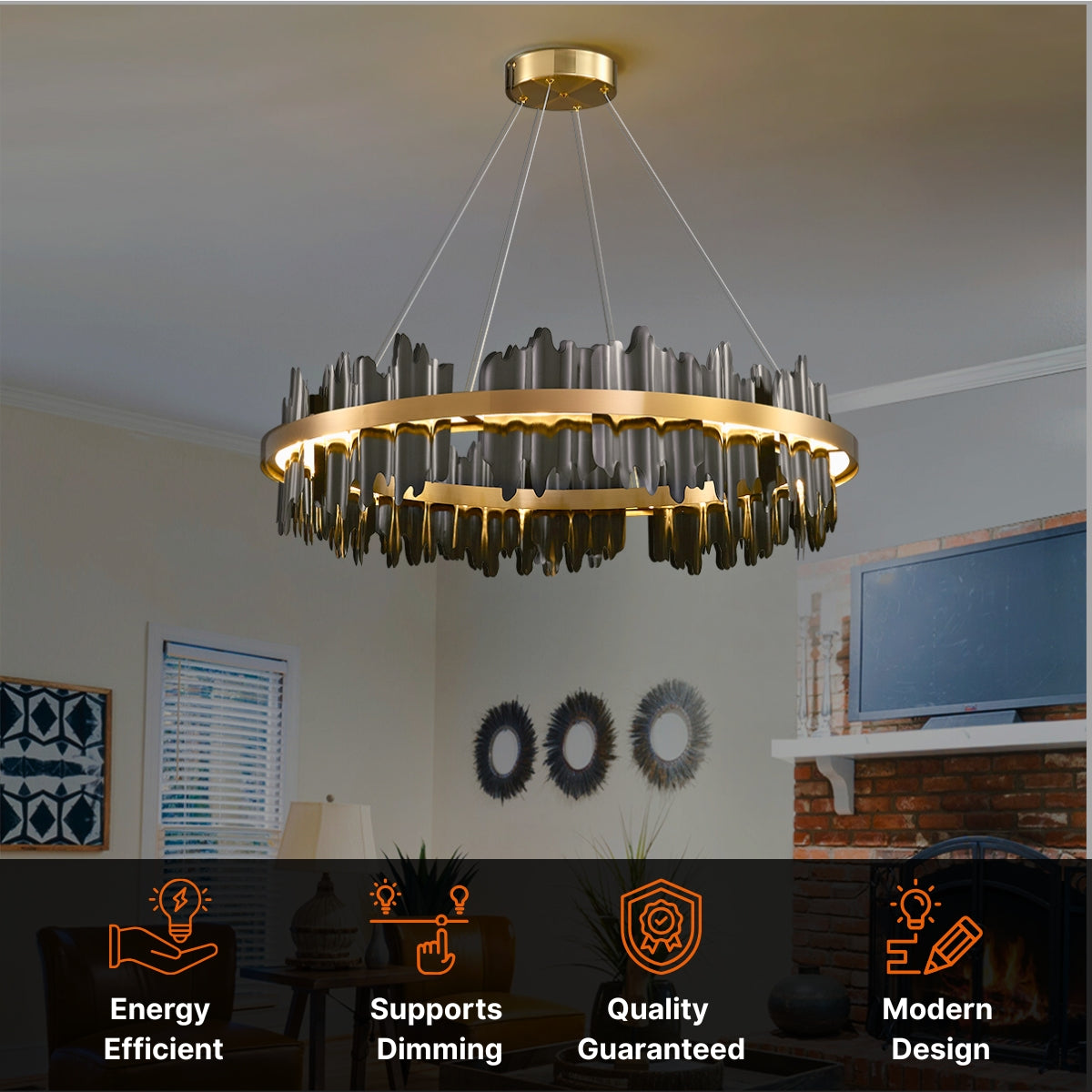 contemporary black chandelier