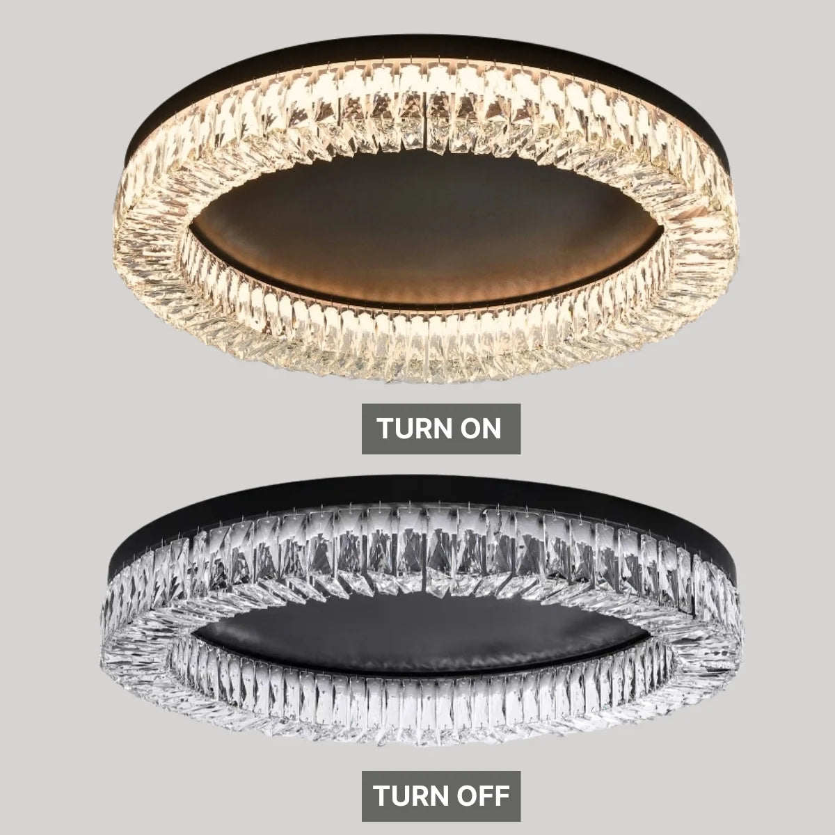 contemporary black crystal light