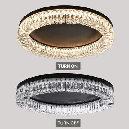 contemporary black crystal light