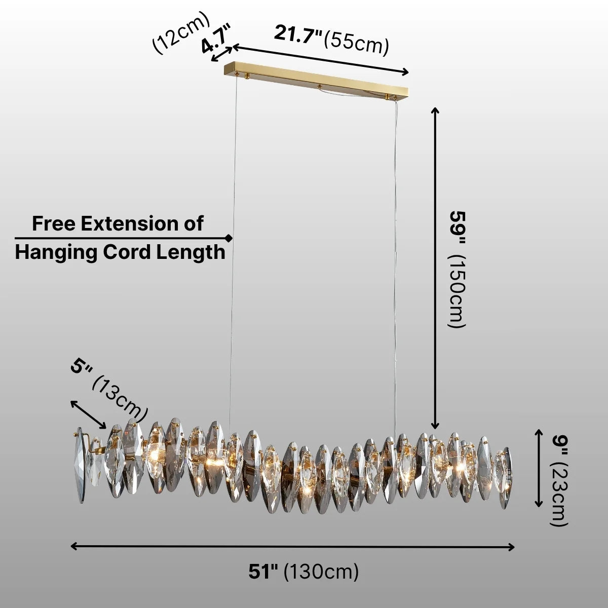 contemporary crystal chandelier
