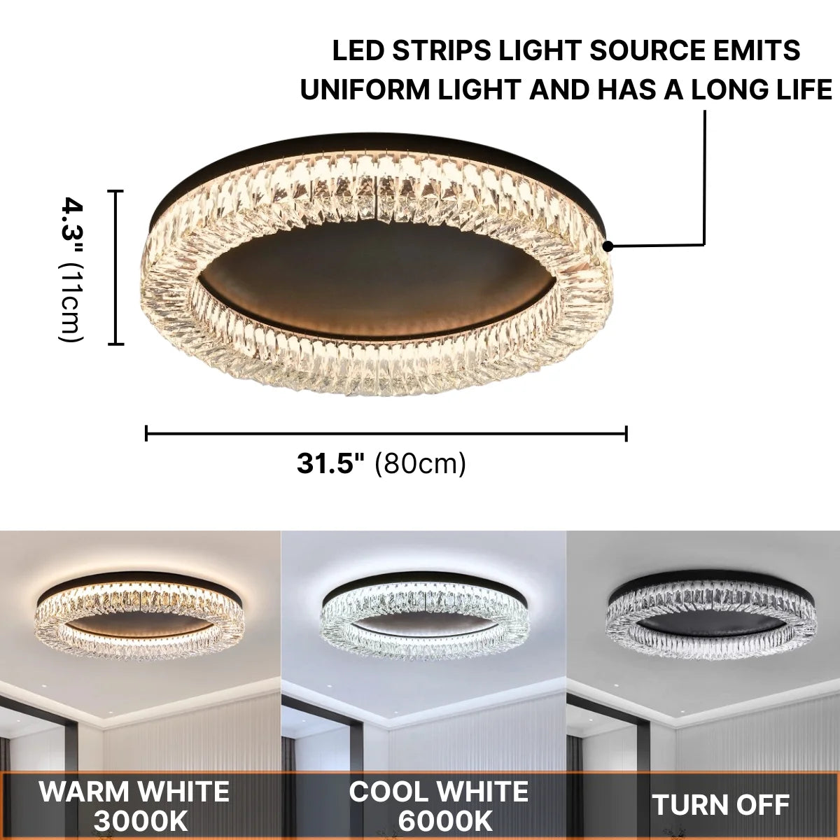 crystal ceiling fan light kit​