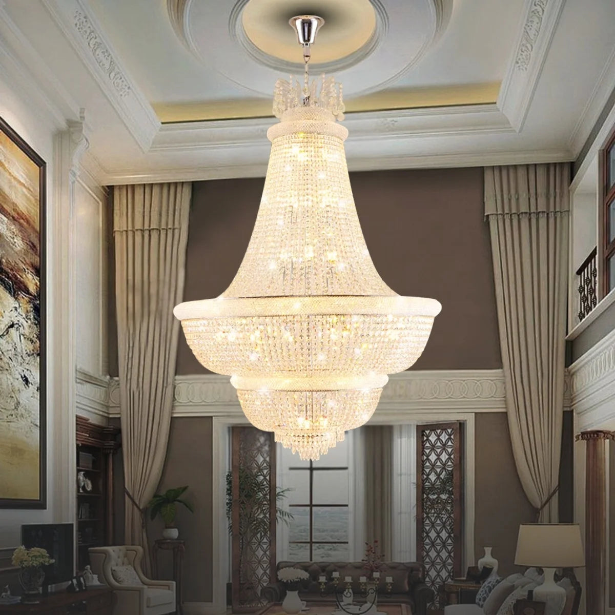 crystal chandelier with gold