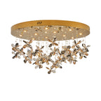 crystal flower ceiling light