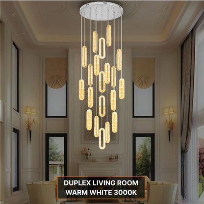 crystal staircase chandelier