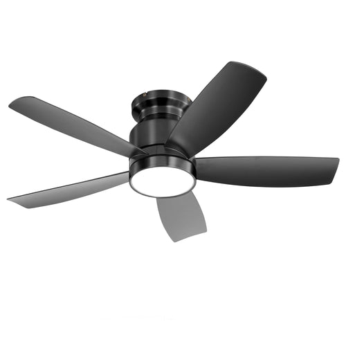 Alto 42 Inch Flush Mount Ceiling Fan Chandelier Black