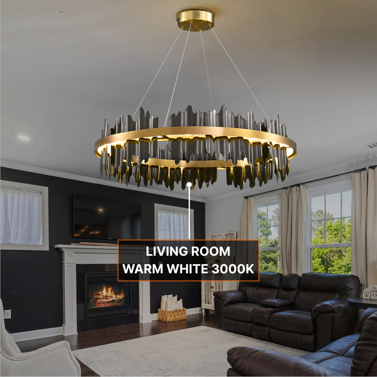 designer black chandelier
