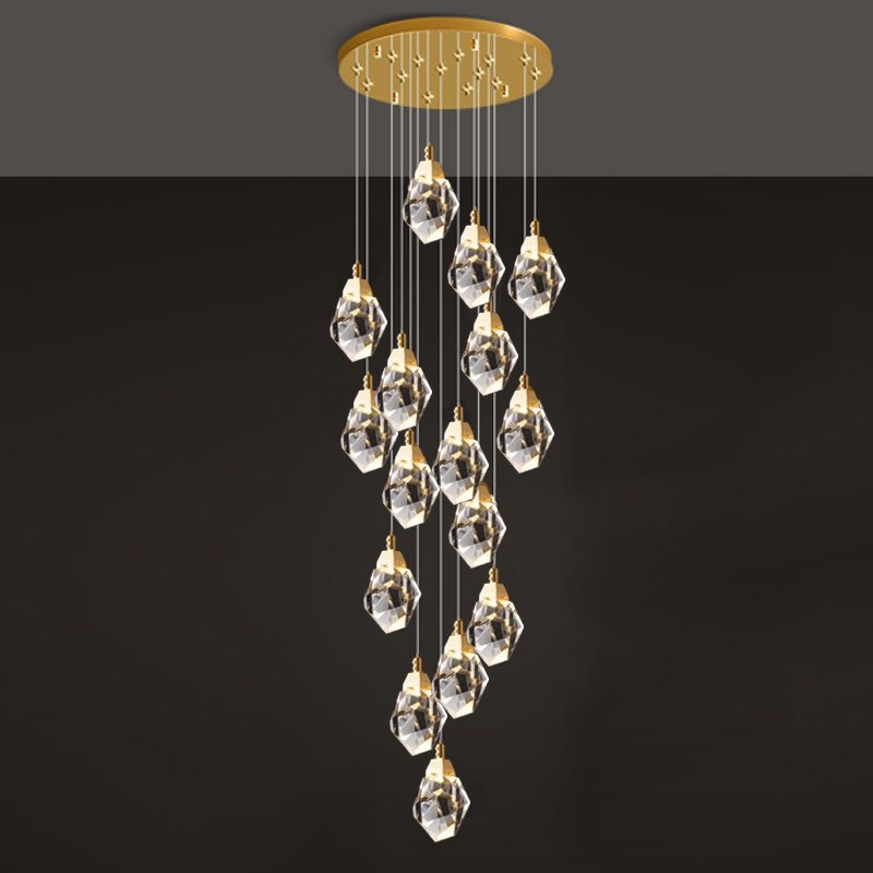 diamond crystal chandelier for staircase