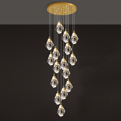 diamond crystal chandelier for staircase