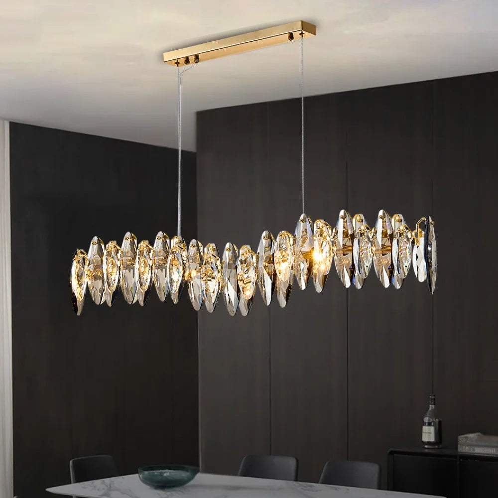 dining room crystal pendant light