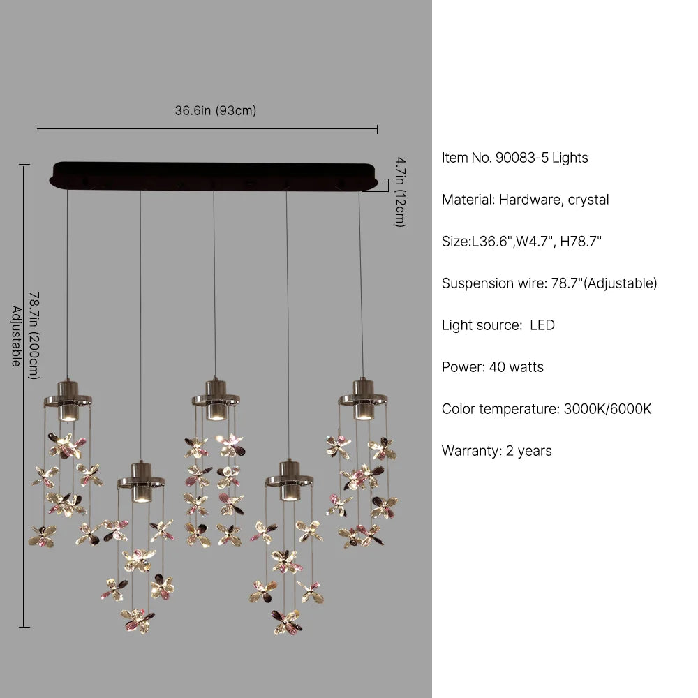 dining table with lights