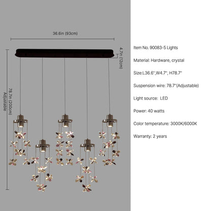 dining table with lights