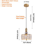 Modern crystal pendant lamp by YOOGEE for elegant living room and dining area decor