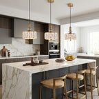 Elora crystal hanging light fixture for upscale home interior lighting by YOOGEE