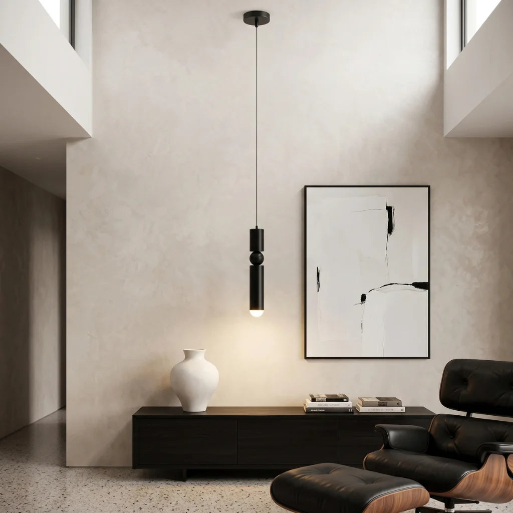 Flick decorative pendant light for warm ambient living room and dining room illumination