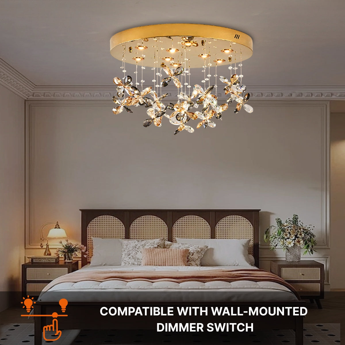 flush mount flower chandelier