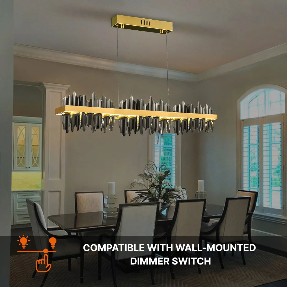 glam chandelier for dining room
