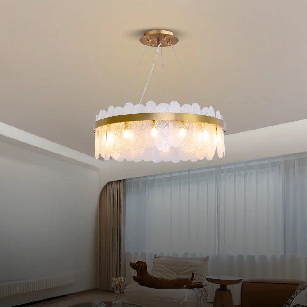 glass pendant chandelier