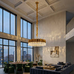 gold and crystal chandeliers