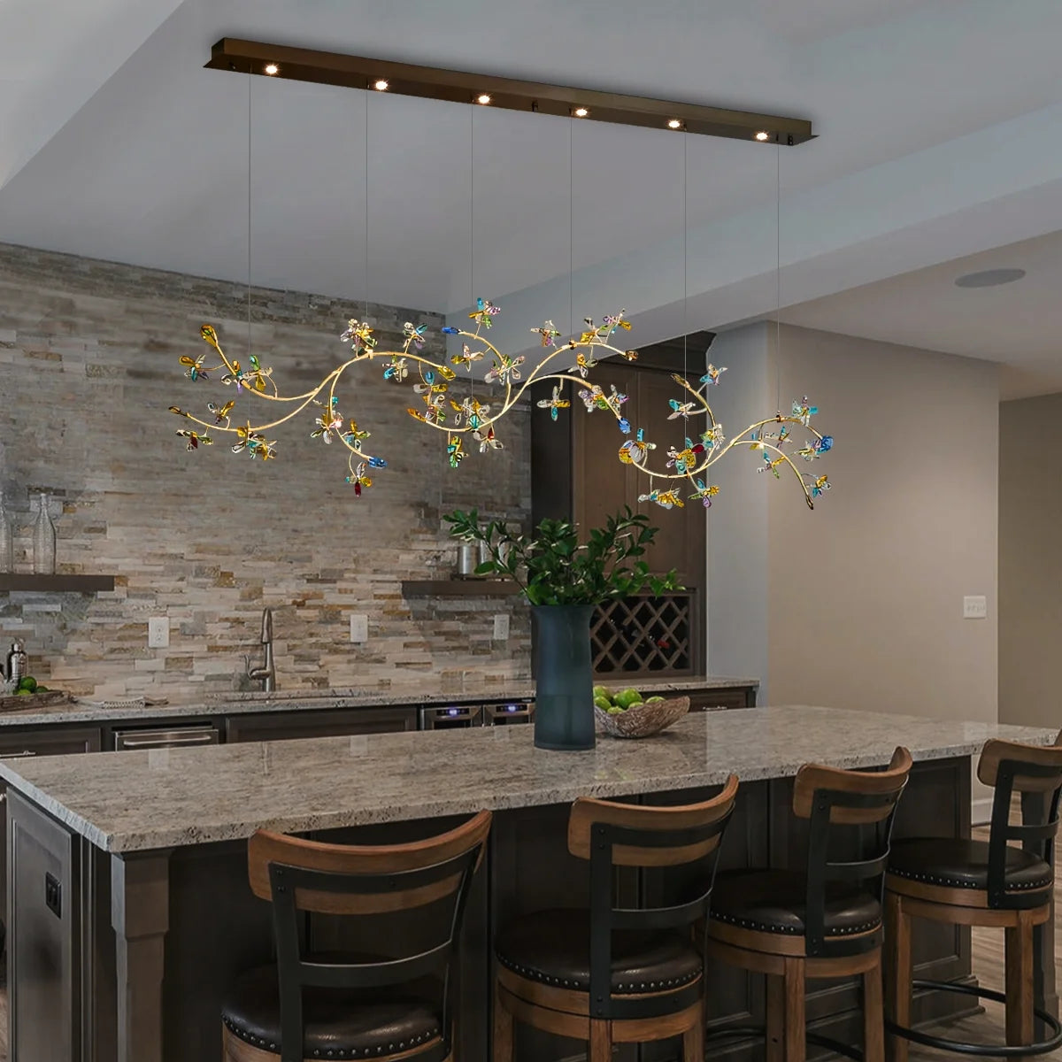 gold branch ceiling light