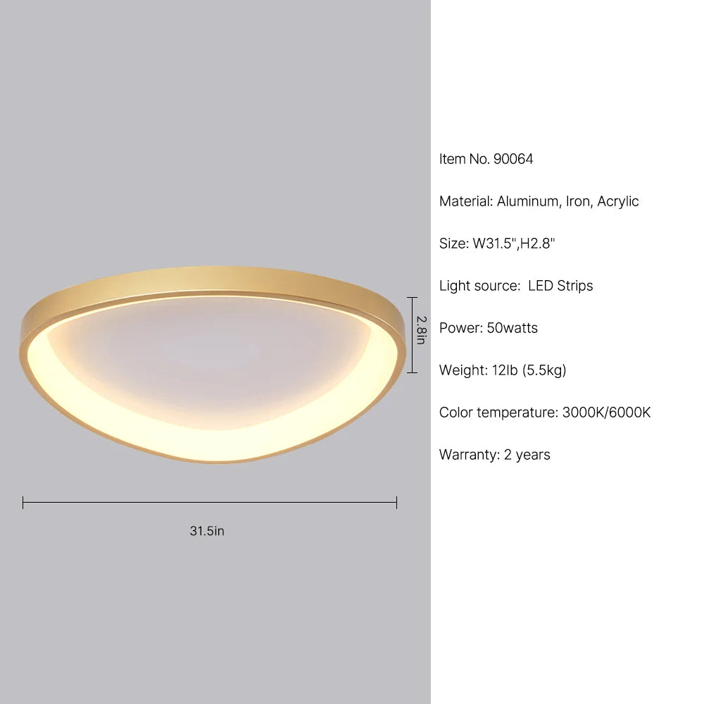 gold ceiling light