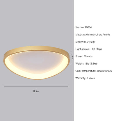 gold ceiling light