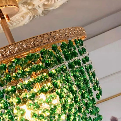 gold chandelier earrings with crystals