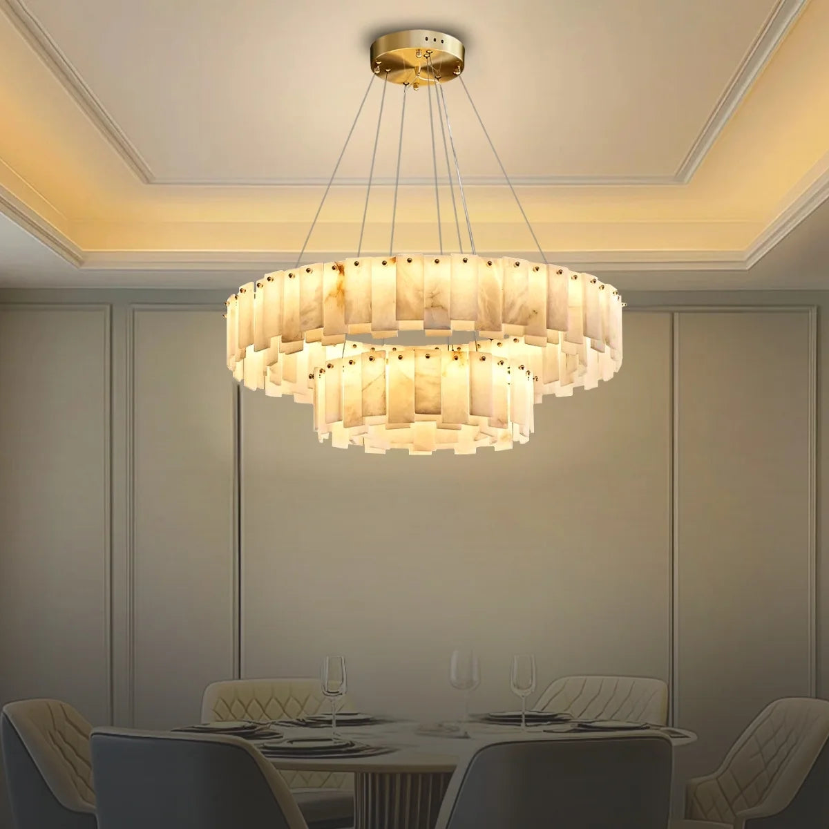 gold chandelier modern
