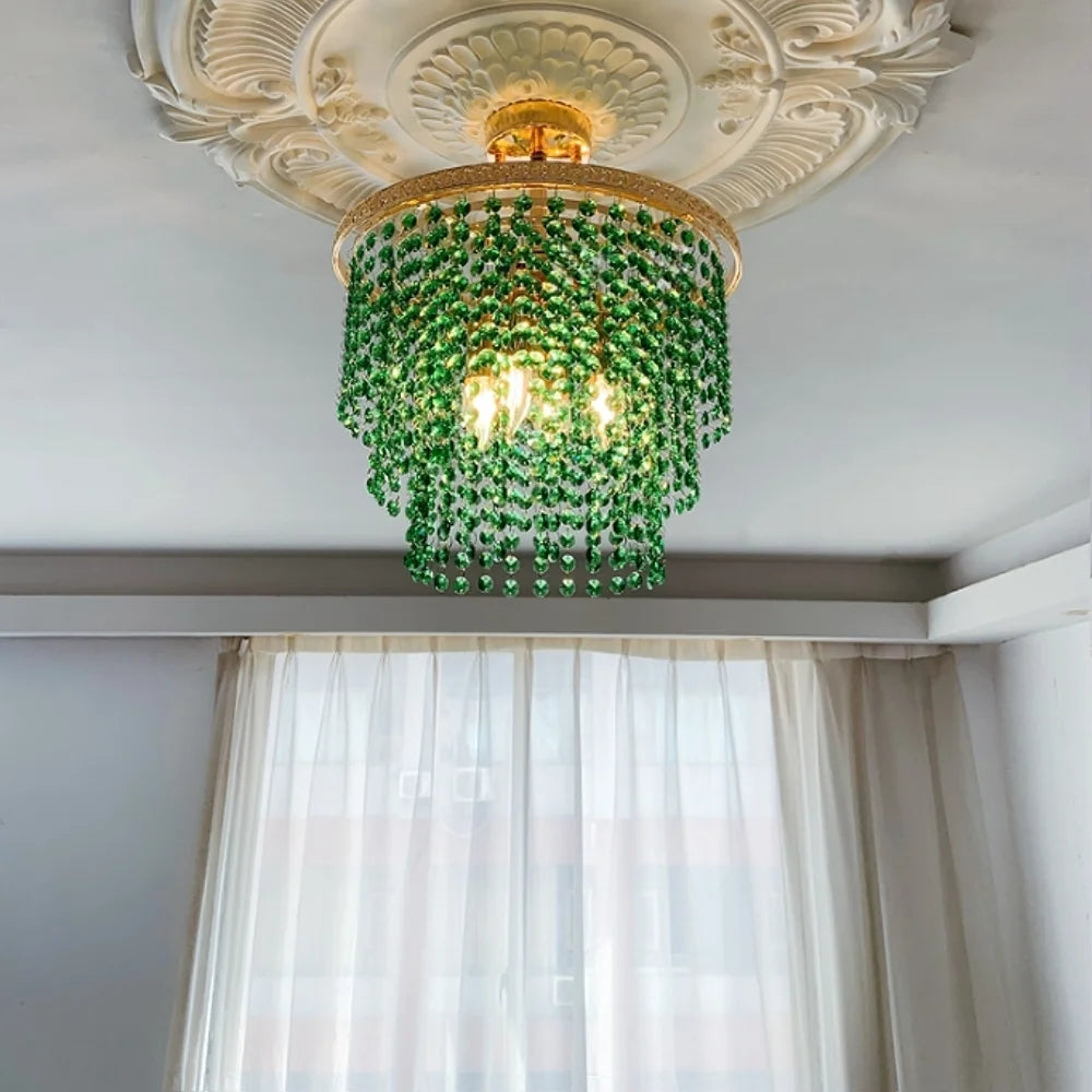 gold chandelier with crystals