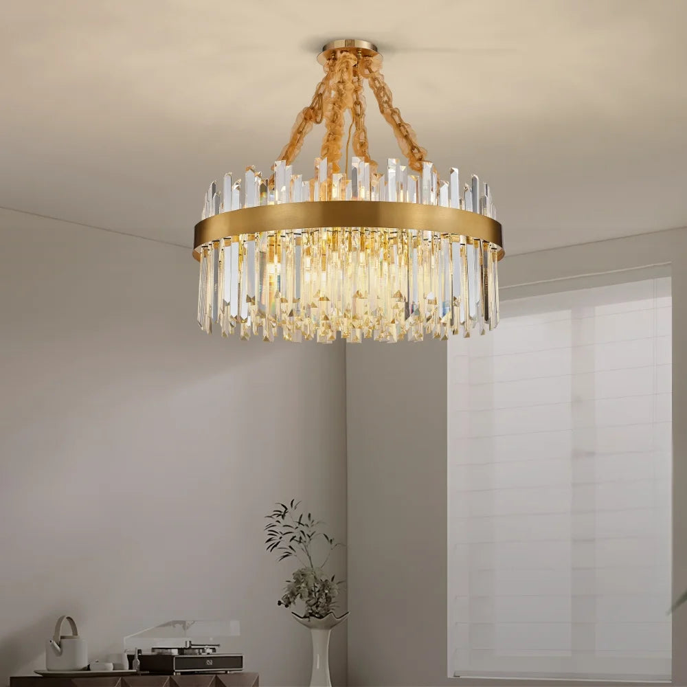 gold crystal chandelier