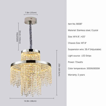 gold crystal chandelier ceiling light​