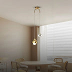 gold crystal pendant light for dining room