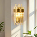 gold crystal wall sconce
