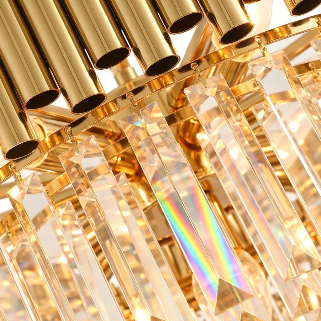 gold light fixture for crystal