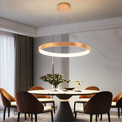 gold ring chandelier