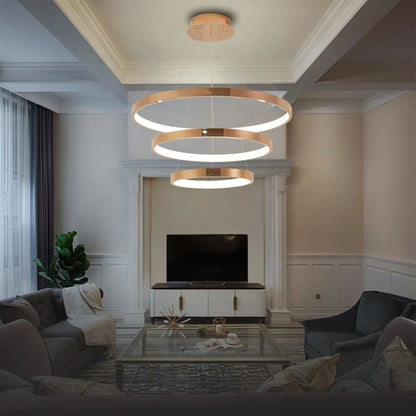 gold ring chandelier