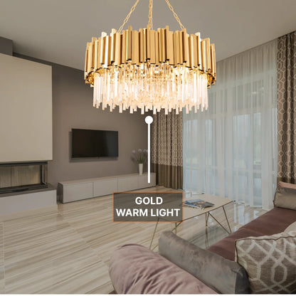 gold stainless steel chandelier