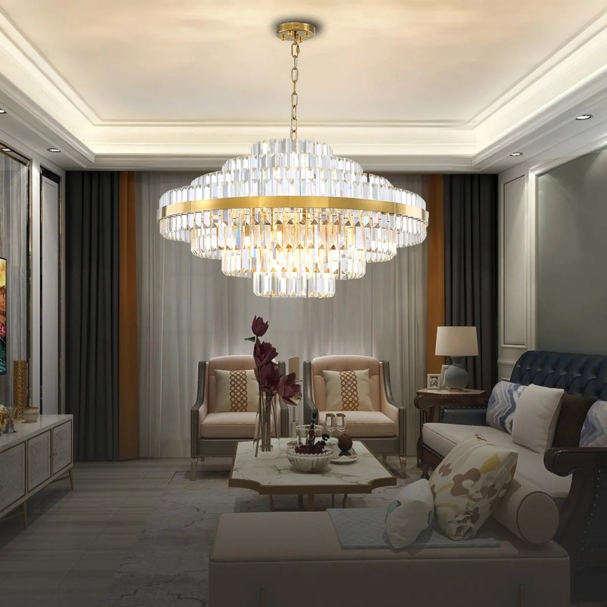 high ceiling chandelier