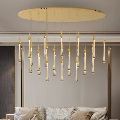large drop gold chandelier for living room