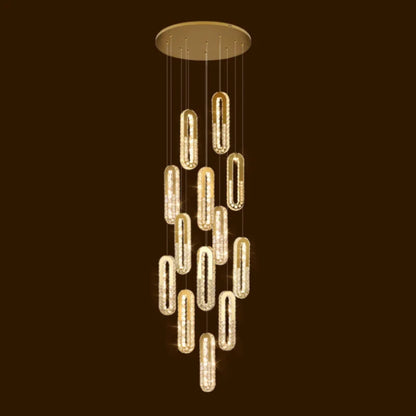 large luxury staircase chandelier 13 lights